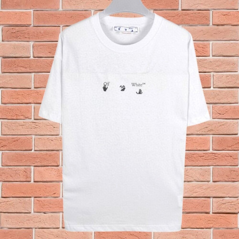 Off-White Crew Neck Short Sleeve White